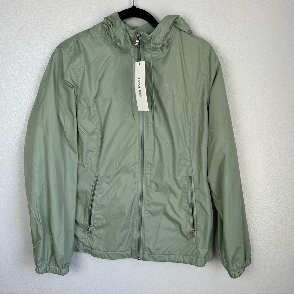 Calvin Klein Sage Green Windbreaker Jacket Size S